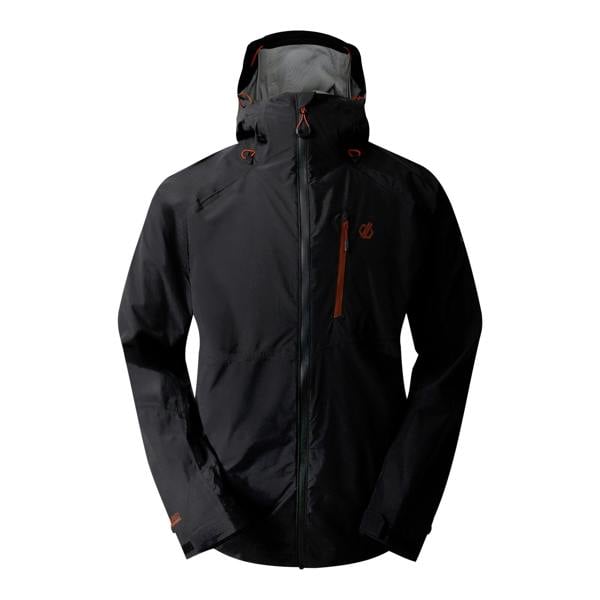 Dare 2B Mens Breathe Out Waterproof Jacket - Black/Arabian Spice - 