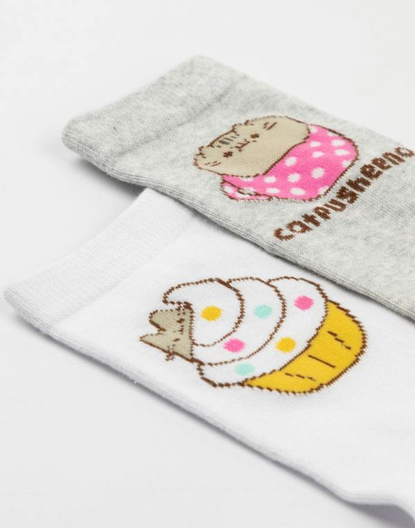Pusheen Womens Multicoloured Snack Attack Calf Socks Set of 5