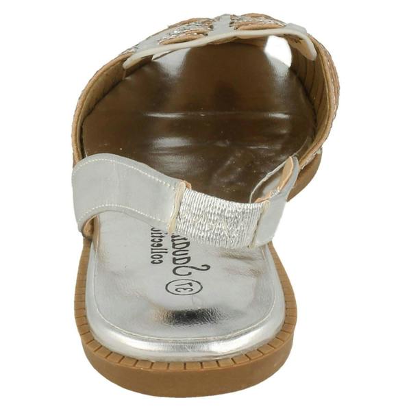 Savannah Ladies Savannah Glitter Weave Vamp Slingback Sandal