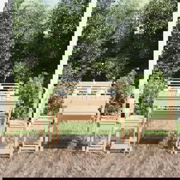 Berkfield 4 Piece Garden Dining Set Solid Wood Pine