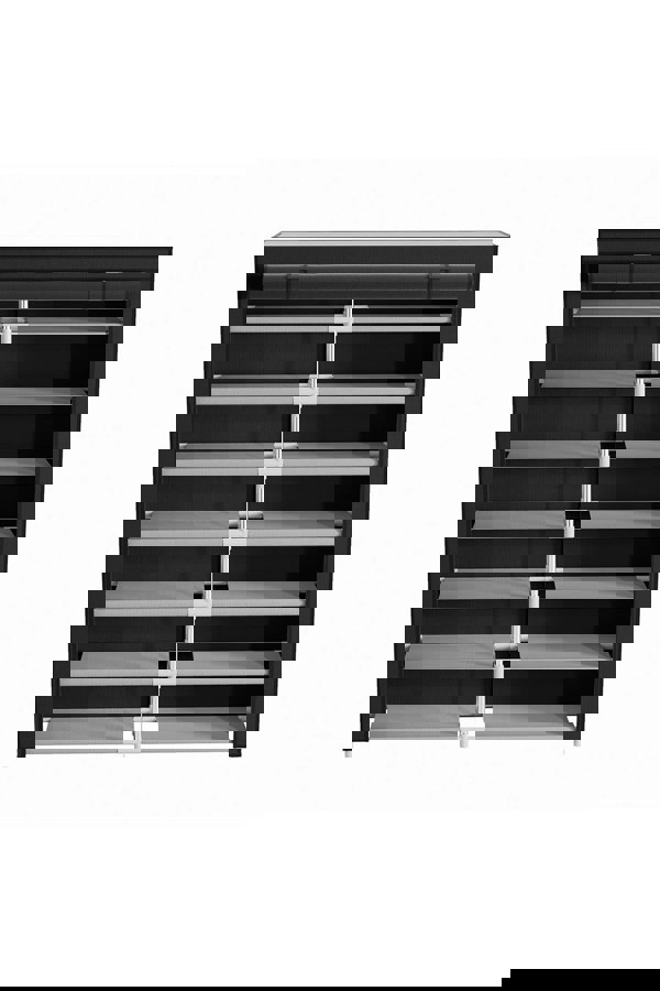 Living and Home Double-row Shoe Cabinet with Roll-Up Door