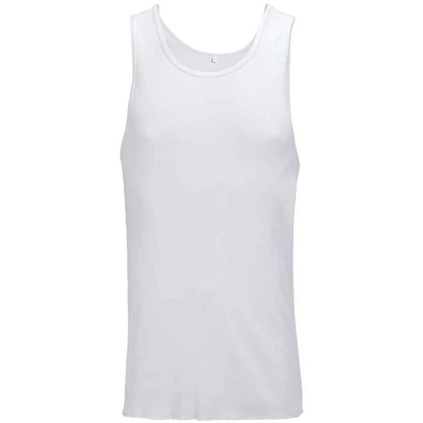 SOLS Mens Pablo Ribbed Tank Top - White