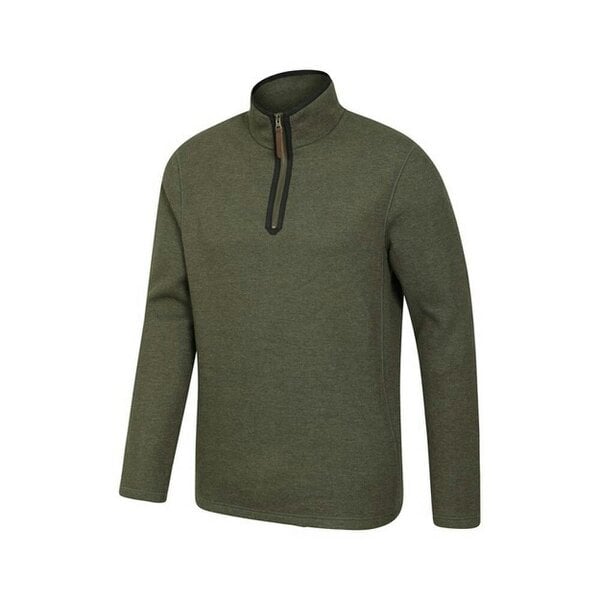 Mountain Warehouse Mens Beta Contrast Zip Top - Dark Khaki