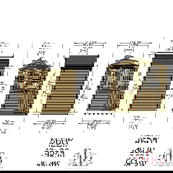 Shire Avesbury 8x8 Log Cabin 19mm interlock  Cladding - Best Shed