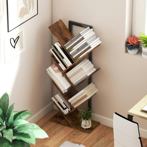 Wyld Haus Modo Wood Wood Effect 6 Section Tree Style Bookcase