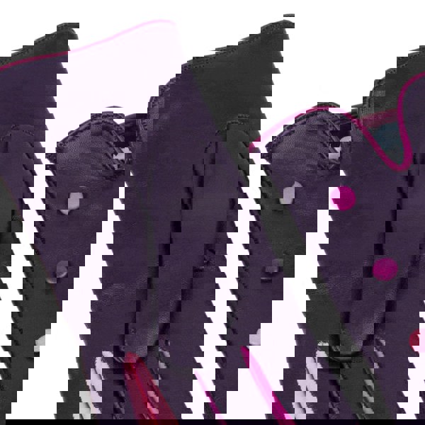 Embassy London Toasty - Purple - Women's quality purple Italian leather gloves wool lined