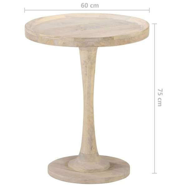 Berkfield Side Table �_�”�_60x75 cm Solid Mango Wood