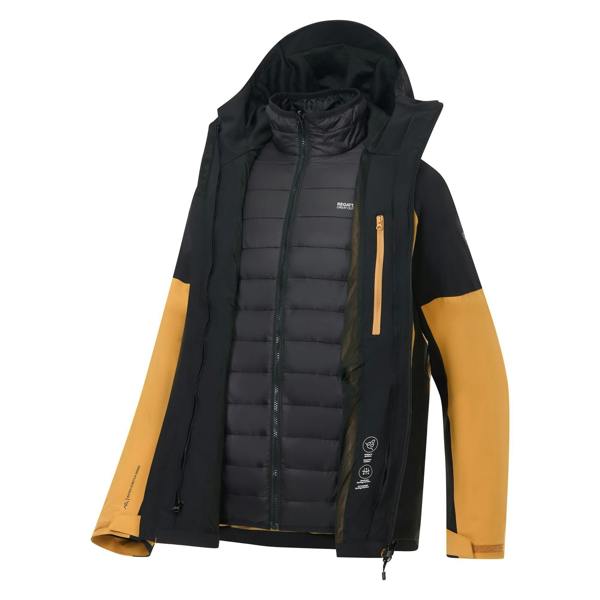 Regatta Mens Wentwood 3 in 1 Jacket - Wood Brown/Black - 