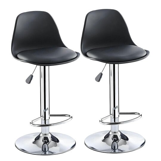 Havendro 2PCS Bar Stools Adjustable Breakfast Swivel Gas Lift Chair Kitchen Cafe Pub Tool