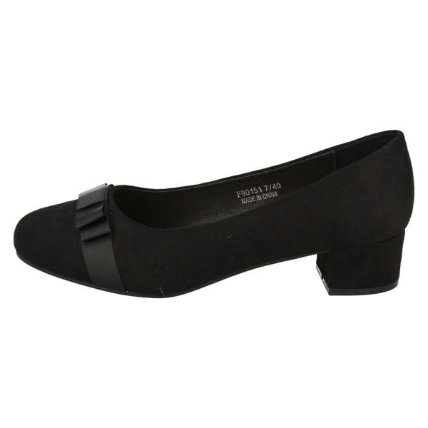 Spot On Ladies Spot On Block Heel Formal Wide Fit Court Shoes  F90151