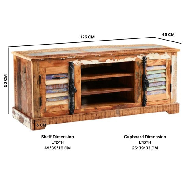 IH Design Dahila Reclaimed Boat TV Media Unit