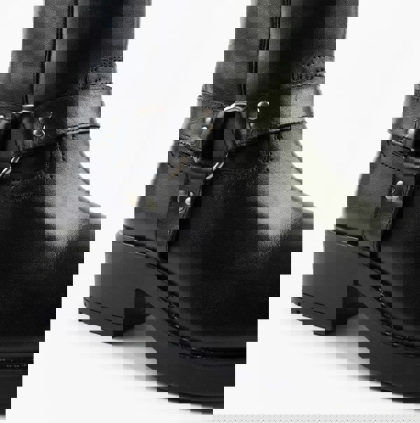 Woodland HIGH HARLEY Mens Leather Western Boots Black