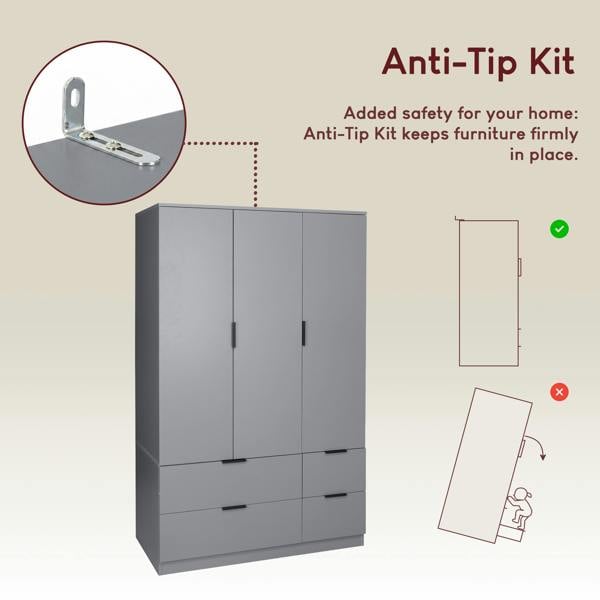 Vida Designs Trega 3 Door 4 Drawer Wardrobe