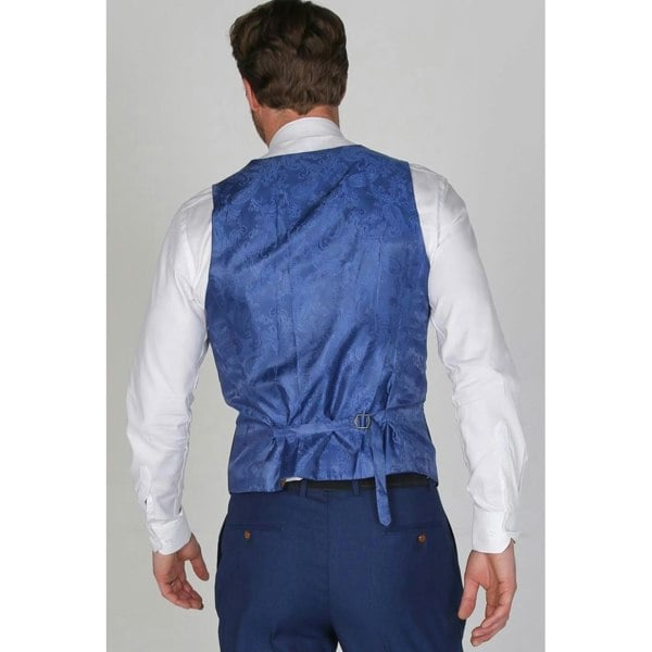 Paul Andrew Mayfair- Men's Plain Blue Waistcoat