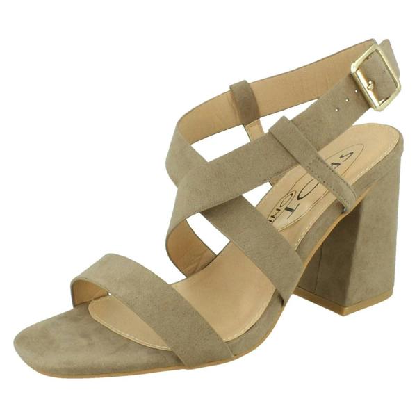 Spot On Ladies Spot On Strappy Heeled Sandals F12011
