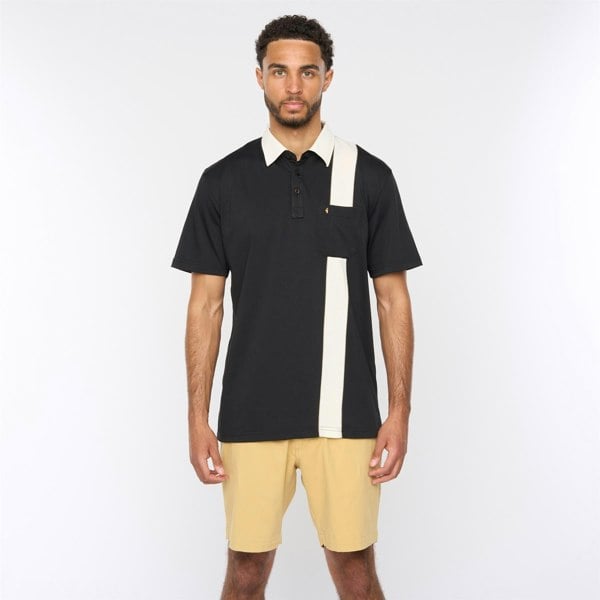 Gabicci G52X17 Mens Short Sleeve Plated Jersey Polo Shirt Gabicci Classic - BLACK