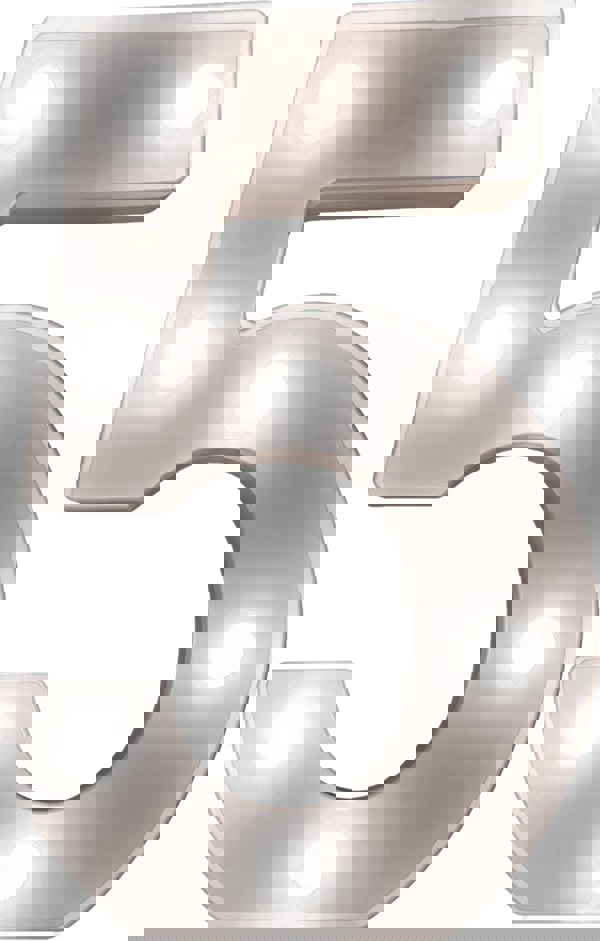 St Helens Battery Operated 3D LED Number 5 Light