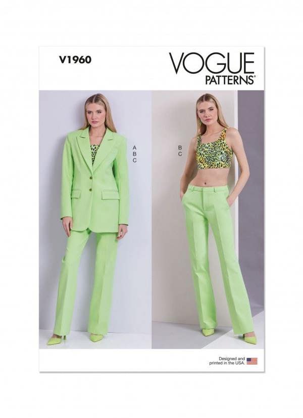 Vogue Sewing Pattern 1960, Jackets, Tops, Trousers, Suits for Women, B5 (8-10-12-14-16) - Advanced