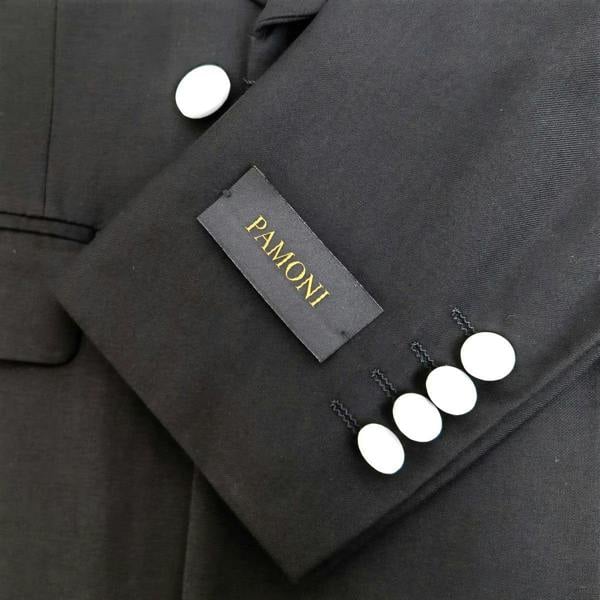 Black Double Breasted Tuxedo With White Shawl Lapel