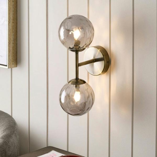 Pagazzi Lighting Tamara 2-Light Antique Brass Wall Light