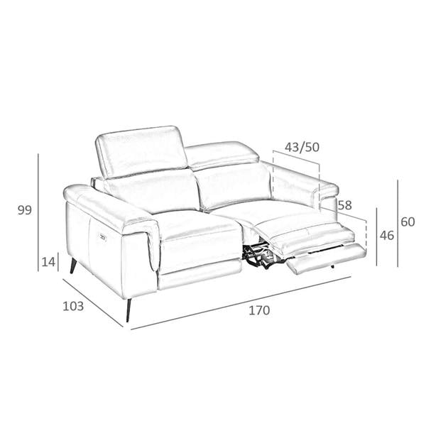 Angel Cerdá Relax sofa in brown leather 6116/6117