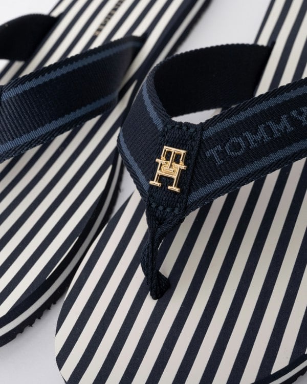 Tommy Hilfiger Striped Beach Womens Sandal - CHO - Designer Womens Sandals