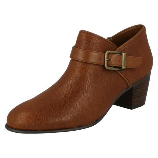 Clarks Ladies Clarks Buckle Detailed Ankle Boots Maypearl Milla