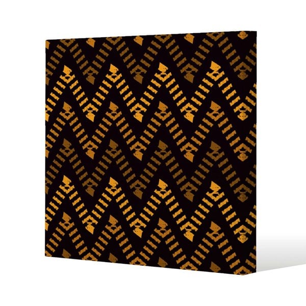 Benjamin Tate Design Freehand horizontal zigzag chevron stripes Boho chic (Canvas Print)