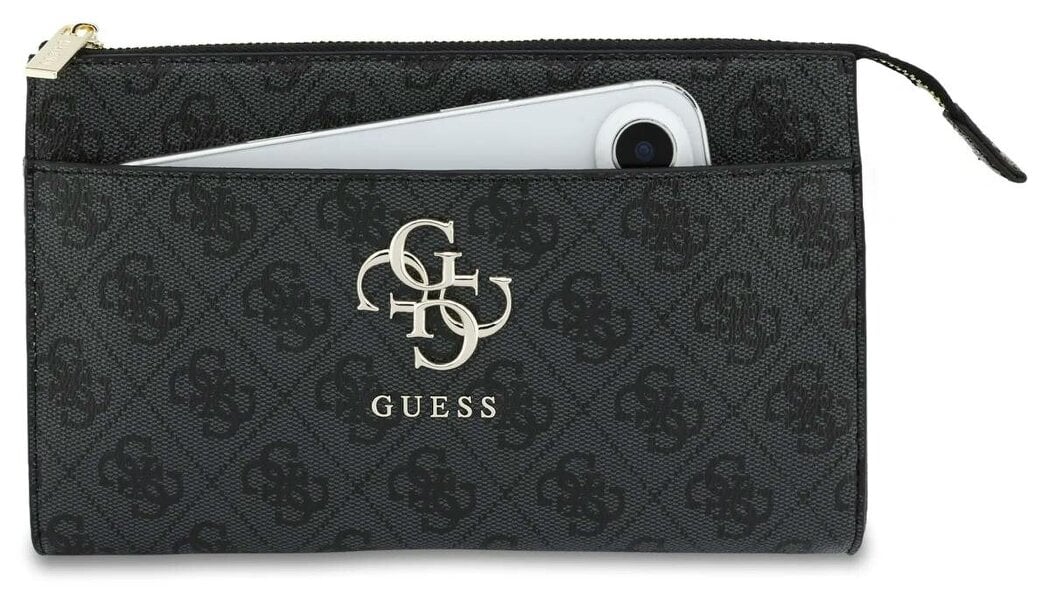 Guess PU Big 4G Logo Universal Phone Pouch with Strap Black - GUWPO5P4GP4GLK