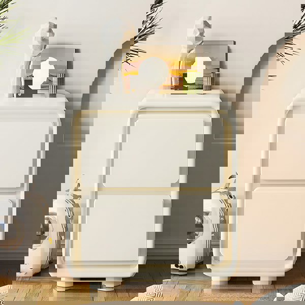 Julieta Bedside Table, Cream-Rit Concept-Rit Concept