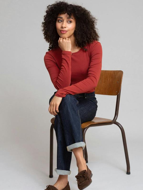 Kite Womens Organic Portesham Jersey T-Shirt Red Ochre
