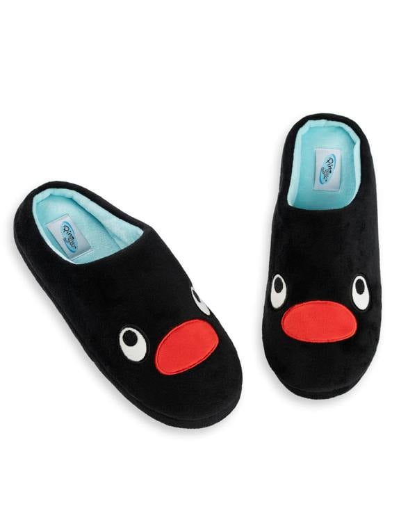 Pingu Womens Black Character Mule Slippers