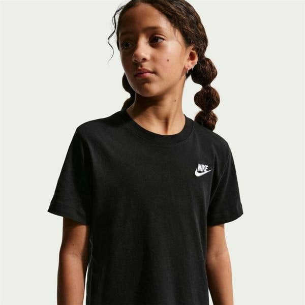 Nike Childrens/Kids Futura Classic Logo Regular T-Shirt - Black/White - 