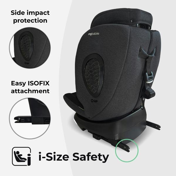 My Babiie MBCS200 i-Size (40-150cm) Spin Car Seat - Black