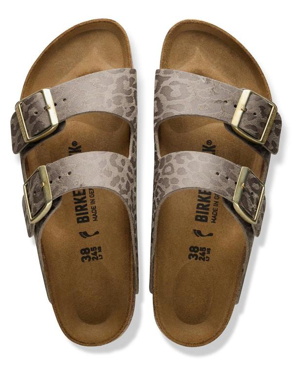 Birkenstock Arizona Synthetics Womens Sandals - Leo Grey Taupe | CHO | Designer Womens Sandals