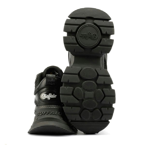 Buffalo Saturn Lace Women's Black Trainers