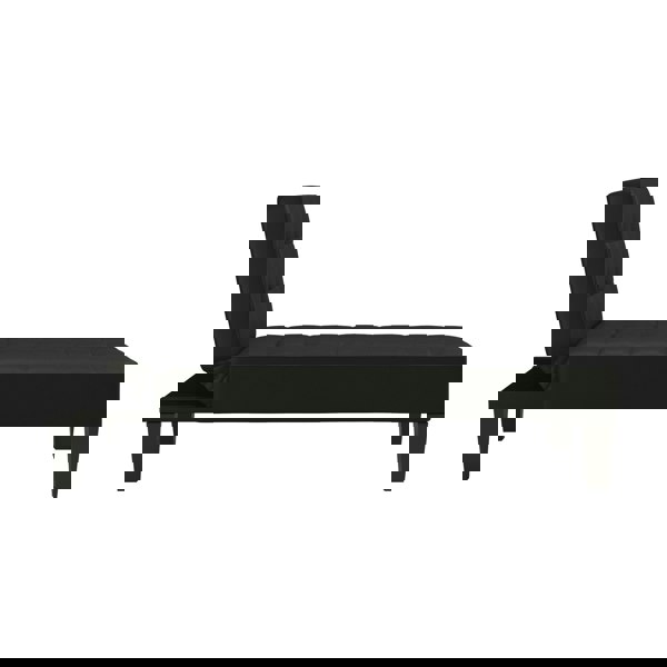 Dorel Home Adalynn Chaise Lounger Black Faux Leather