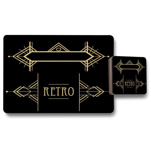 New Product Art Deco Retro (Placemat & Coaster Set)  - Andrew Lee Home and Living