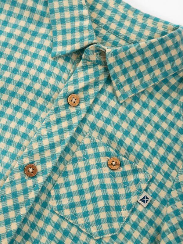 Kite Boys Organic Ocean Check Shirt
