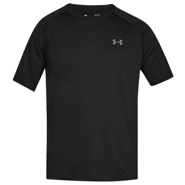 Under Armour Mens Tech T-Shirt - Black/Light Graphite - 