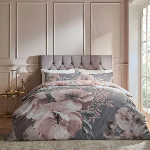 Catherine Lansfield Dramatic Floral Reversible Duvet Cover Set