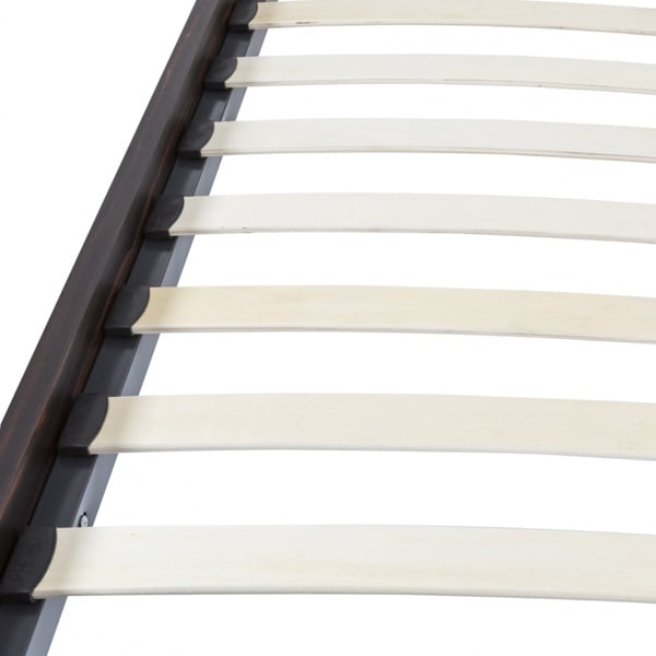 Bali Kingsize Bed frame - Ebony Veneer / Grey Fabric