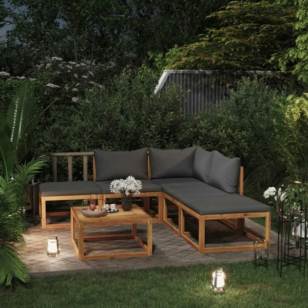 Berkfield 6 Piece Garden Lounge Set with Cushions Solid Wood Acacia (UK/IE/FI/NO only)