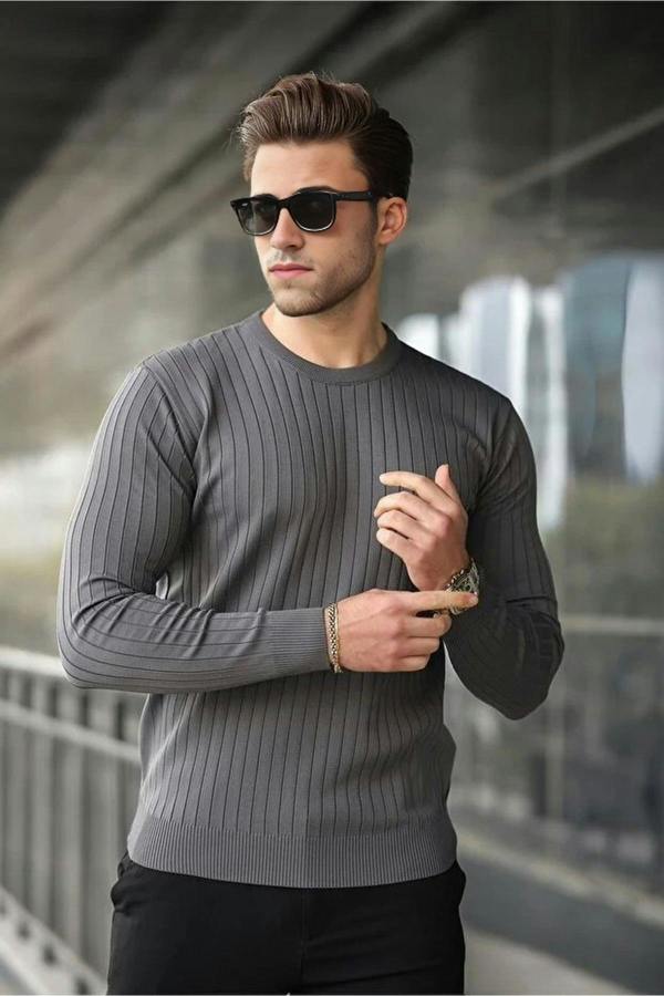 WOVCOR Crew Neck Long Sleeve Men's Sweater