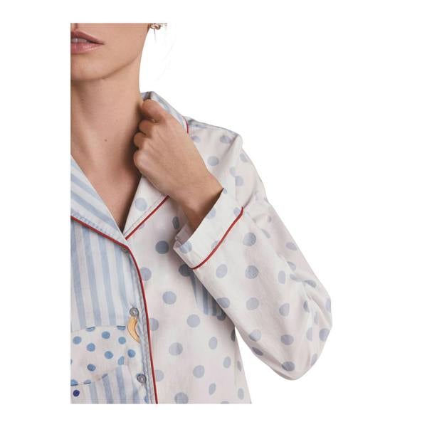 Cath Kidston Womens/Ladies Stanley Stripe Woven Button Through Pyjama Set - Blue - 