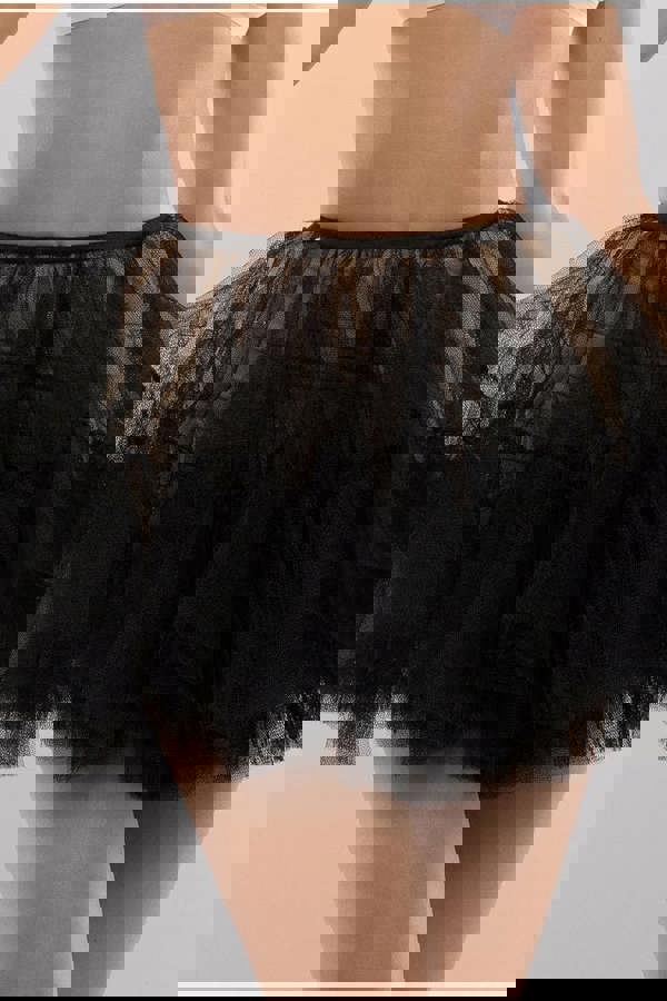 Tulle Lining Mini Skirt SK52