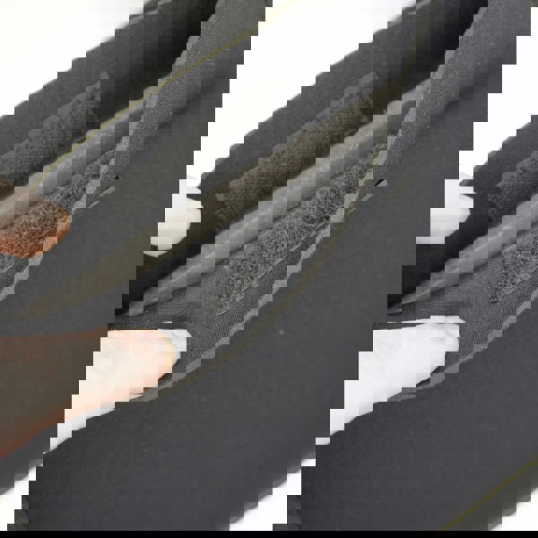 Hook and loop attachment on lower back brace