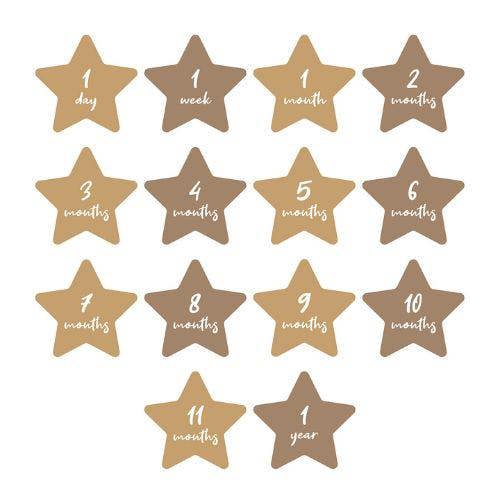 Lulujo - Baby's First Year Gift Set - Cotton Swaddle & Cards - Written In The Stars