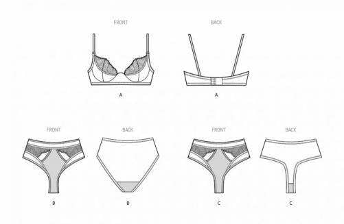 Simplicity Sewing Pattern 9833, Lingerie for Women, A (All Sizes) - Intermediate