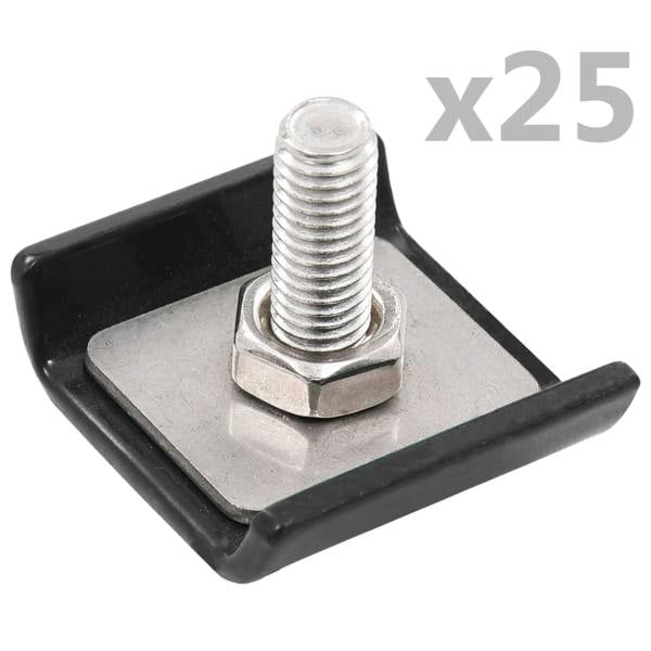 Berkfield Grid Mat Connector 25 Sets Anthracite